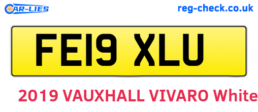 FE19XLU are the vehicle registration plates.