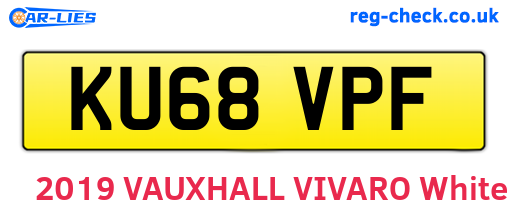 KU68VPF are the vehicle registration plates.