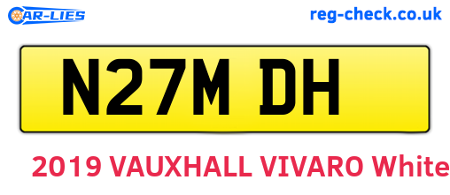 N27MDH are the vehicle registration plates.