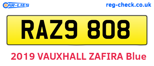 RAZ9808 are the vehicle registration plates.