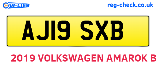 AJ19SXB are the vehicle registration plates.