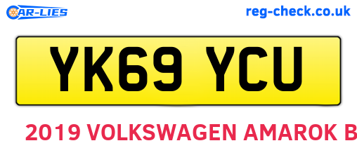 YK69YCU are the vehicle registration plates.