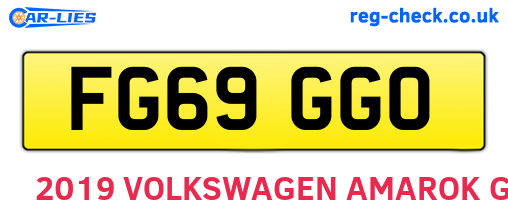 FG69GGO are the vehicle registration plates.