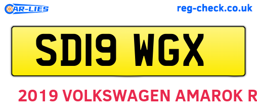 SD19WGX are the vehicle registration plates.