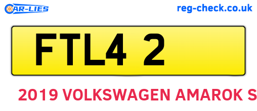 FTL42 are the vehicle registration plates.