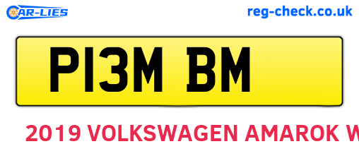 P13MBM are the vehicle registration plates.