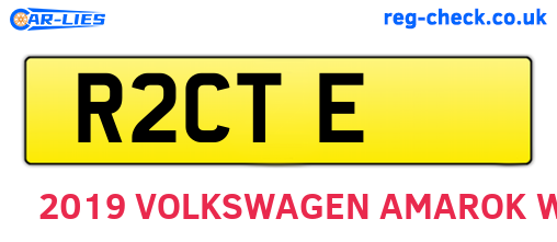R2CTE are the vehicle registration plates.