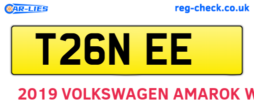T26NEE are the vehicle registration plates.