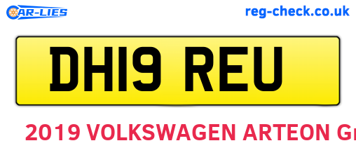 DH19REU are the vehicle registration plates.