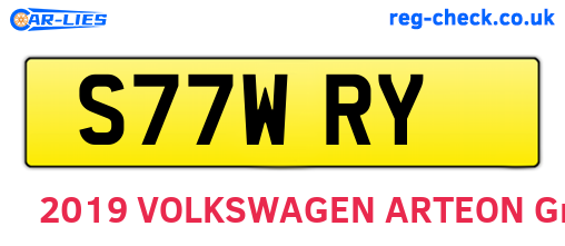 S77WRY are the vehicle registration plates.
