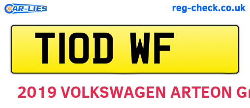 T10DWF are the vehicle registration plates.