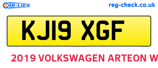 KJ19XGF are the vehicle registration plates.