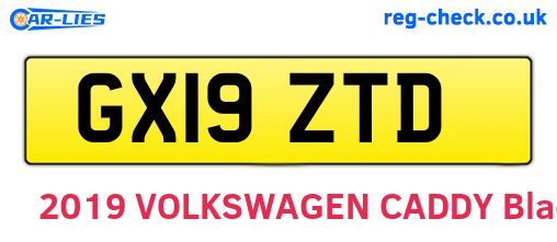 GX19ZTD are the vehicle registration plates.