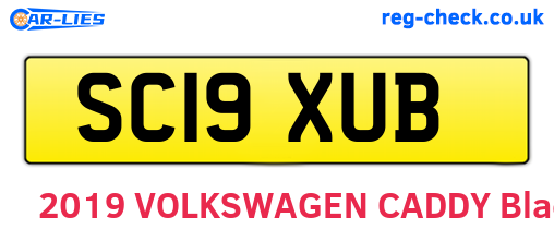 SC19XUB are the vehicle registration plates.