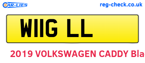 W11GLL are the vehicle registration plates.