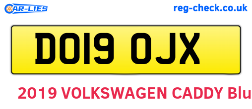 DO19OJX are the vehicle registration plates.