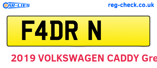 F4DRN are the vehicle registration plates.