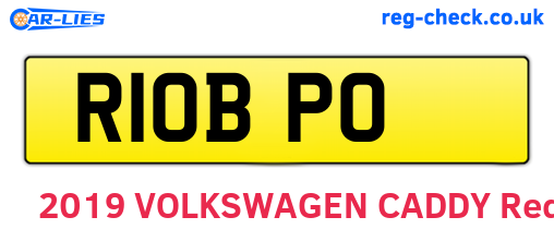 R10BPO are the vehicle registration plates.