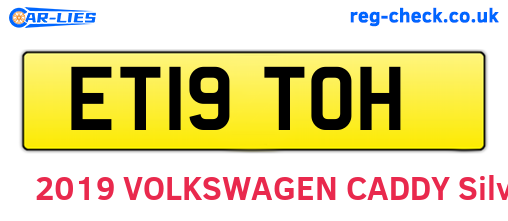 ET19TOH are the vehicle registration plates.