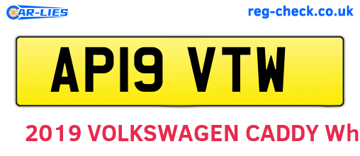 AP19VTW are the vehicle registration plates.