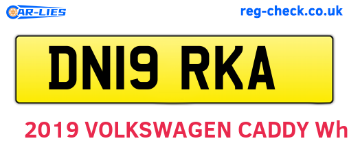 DN19RKA are the vehicle registration plates.