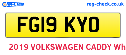 FG19KYO are the vehicle registration plates.