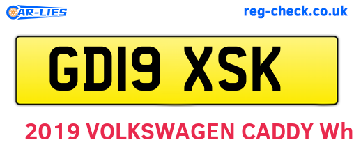 GD19XSK are the vehicle registration plates.