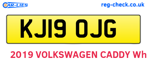 KJ19OJG are the vehicle registration plates.