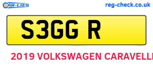 S3GGR are the vehicle registration plates.