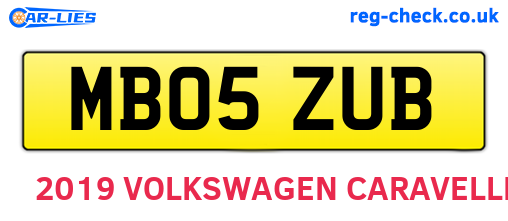 MB05ZUB are the vehicle registration plates.