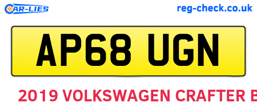 AP68UGN are the vehicle registration plates.