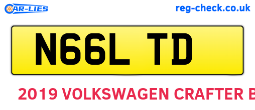 N66LTD are the vehicle registration plates.