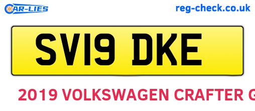 SV19DKE are the vehicle registration plates.