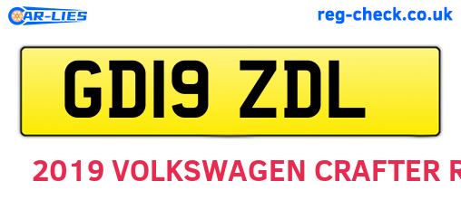 GD19ZDL are the vehicle registration plates.