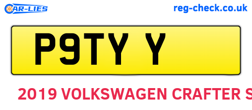 P9TYY are the vehicle registration plates.
