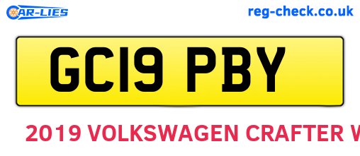 GC19PBY are the vehicle registration plates.