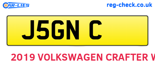 J5GNC are the vehicle registration plates.