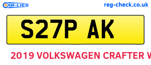 S27PAK are the vehicle registration plates.
