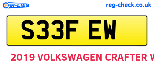S33FEW are the vehicle registration plates.