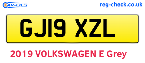 GJ19XZL are the vehicle registration plates.