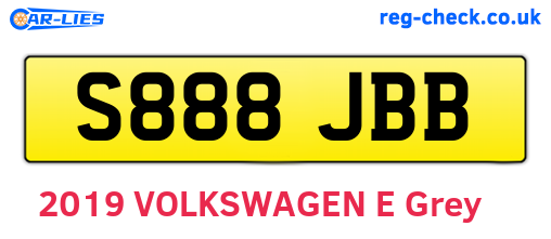 S888JBB are the vehicle registration plates.