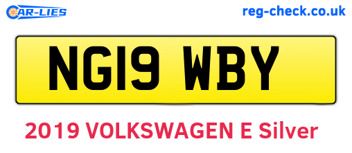 NG19WBY are the vehicle registration plates.