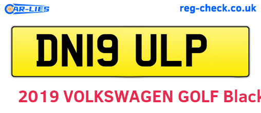 DN19ULP are the vehicle registration plates.