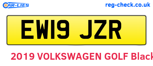 EW19JZR are the vehicle registration plates.