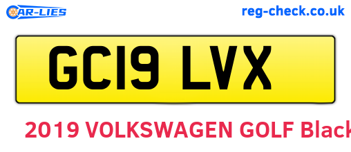 GC19LVX are the vehicle registration plates.