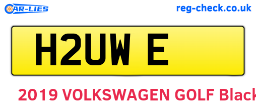 H2UWE are the vehicle registration plates.