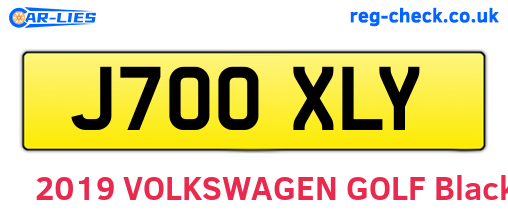 J700XLY are the vehicle registration plates.