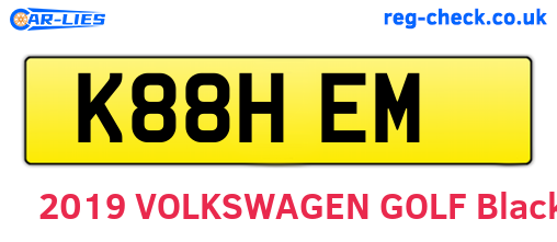 K88HEM are the vehicle registration plates.
