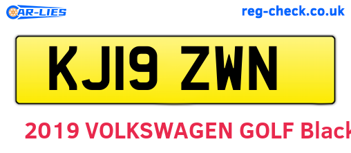 KJ19ZWN are the vehicle registration plates.