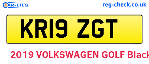 KR19ZGT are the vehicle registration plates.